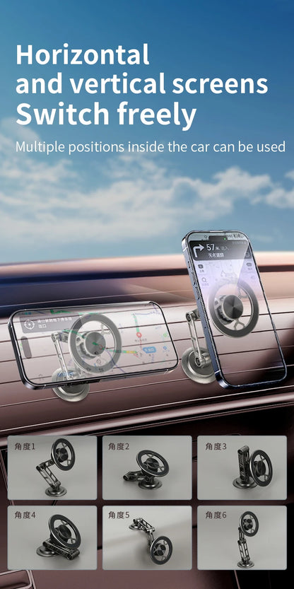 Universal metal magnetic mobile phone holder Foldable rotating mobile phone holder Dashboard windshield Car mobile phone holder