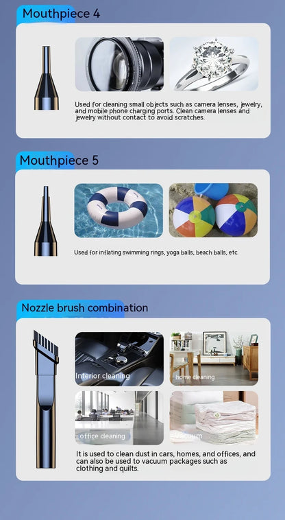 50000RPM Car Vacuum Cleaner Handheld Powerful Pump Mini Cordless Cleaner Super Strong Robot Wireless Vacuum Cleaner And Blower