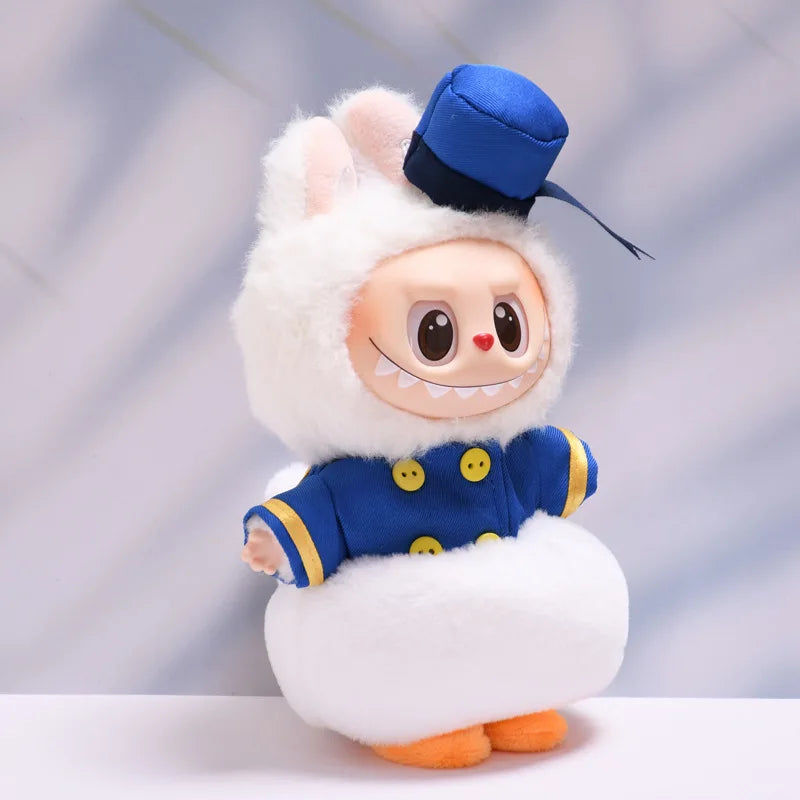 Labubu  Duck  Costume Clothes  Replacement  Doll Hanging  Ornament  First Second  Generation Soft  Plush Toy Accessories