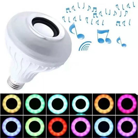 RGB Smart Bluetooth Speaker Music Bulb Colorful Stage Light Bulb With Remote Control E27 12W Led Dimmable Bulb For Home Party