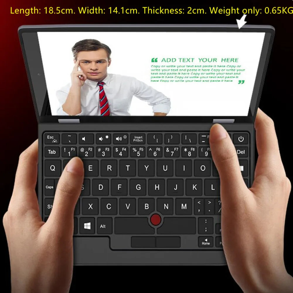 7 Inch Mini Laptop N100 Notebook IPS Touch Screen Portable Netbook Win 11 Pro Mini PC Micro Computer Bluetooth 4.2 16G 1TB