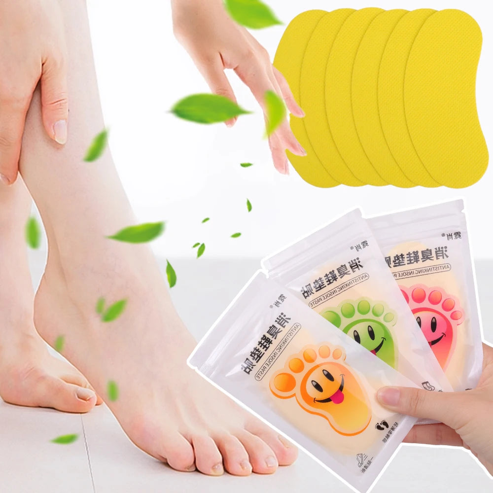 48pcs Shoes Deodorant Sticker Deodorant Foot Odor Deodorants Sneaker Smell Fresh Fruity Aroma Insole Sterilization Sticker Pads