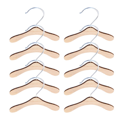 10 Pieces Wooden Pet Apparel Hangers Wooden Portable Clothes Hanger Durable Gift