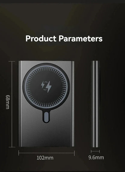 5000/10000mAh Thin Wireless Power Bank Potable Charging Mobile Powerbank Magnetic External Battery for iPhone Huawei Xiaomi 2025