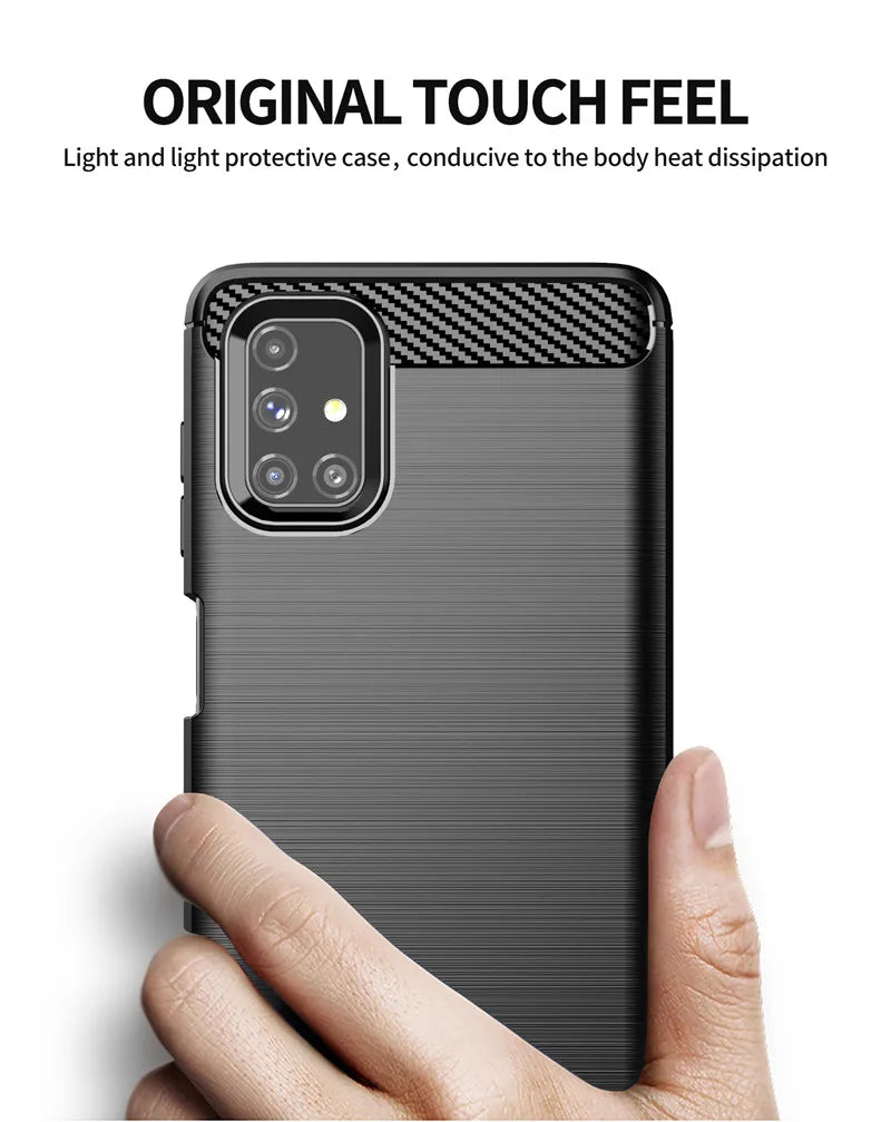 For Samsung Galaxy M51 Case For Samsung M51 A12 A42 A32 S21 S20 FE Cover Shockproof Silicone Protective Bumper For Samsung M51