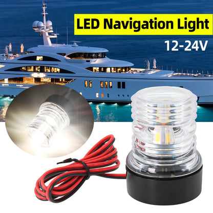 12V LED Navigation Anchor Light 360 Degree All Round For Marine Boat Light Yacht Sailing Lamp Navigation Signal Indicator