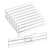 Transparent Drawer Dividers Adjustable Expandable Drawer Dividers for Clothing Utensils Cosmetics Office Storage