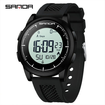 SANDA 9064 Student Sports Quartz LED Electronic Watch Calorimeter Step Electronic Watch Sleep Monitoring Smart Electronic Watch