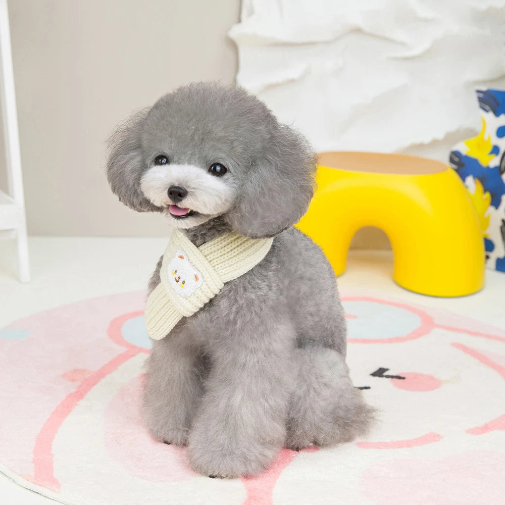 Puppy Accessories Pet Supplies Wool Puppy Scarves Pet Cat Scarves Keep Warm In Autumn Winter Pet Supplies Pet Scarves Product