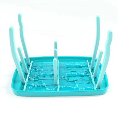 Bottle Dry Rack Baby Bottle Drain Drying Racks Blue Pink Baby Bottle Cleaning Dryer Drainer Storage Drying Rack