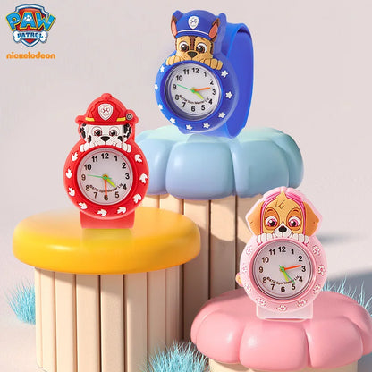 Paw Patrol Kids Watch Cartoon Waterproof Patting Watches Fashion Children Silicone Strap Wrist Watch Students Clock Gift