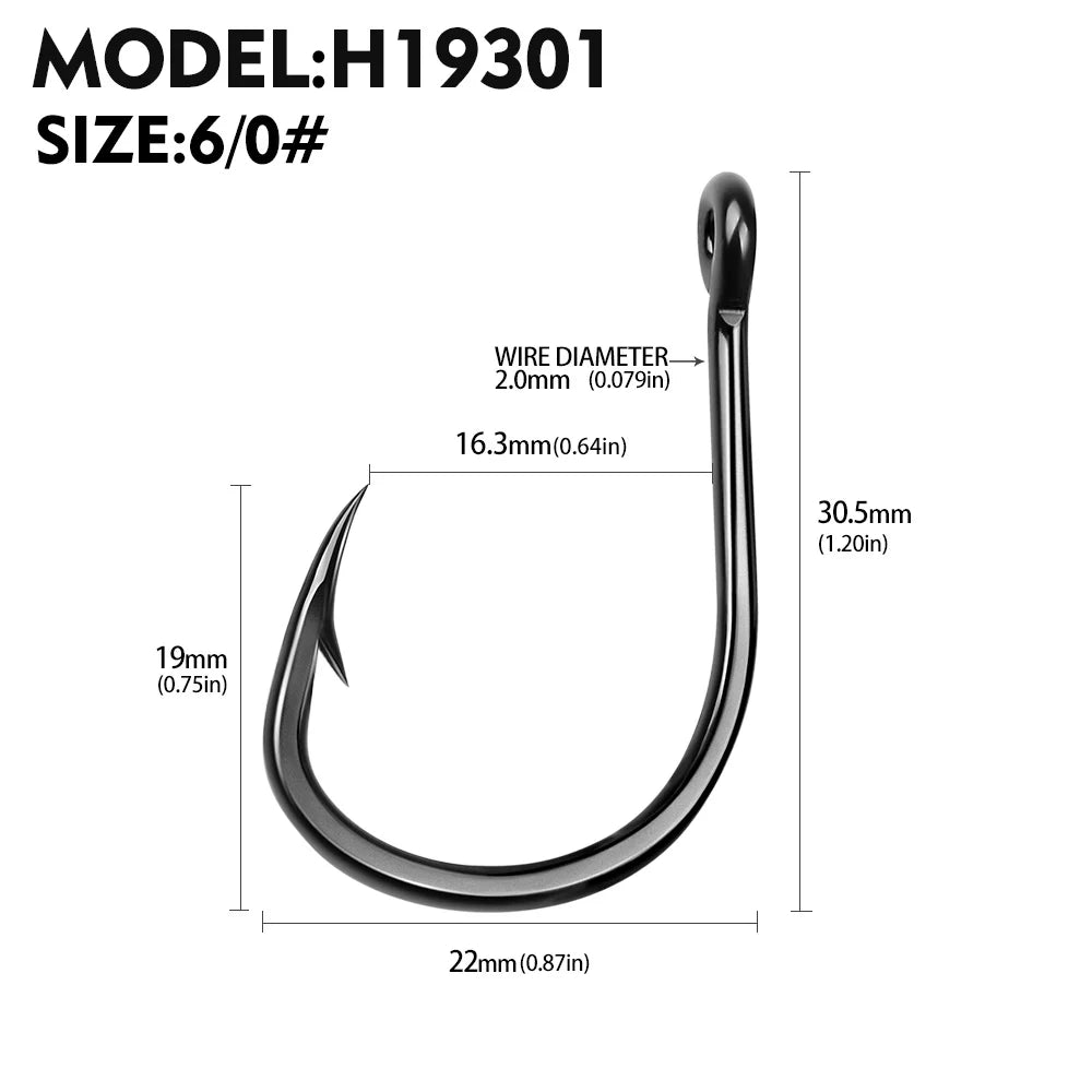 PROBEROS 10Pcs/lot Thick High Carbon Steel Fishhook Lron Hook With Barb Hook for Haihu River Fishing Gear Accessories Wholesale