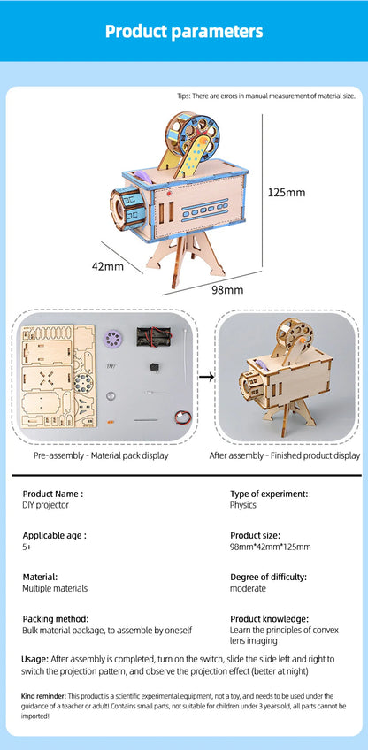 DIY Projector DIY Science Experiment Kit & Education Model Toy Physics Science Toys For Children Gift Toy Project