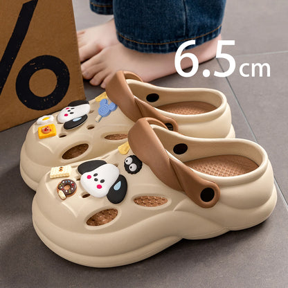 Women Thick Bottom Hole Shoes Summer Beach Platform Sandals Fashion Comfortable Indoor Outdoor Slippers