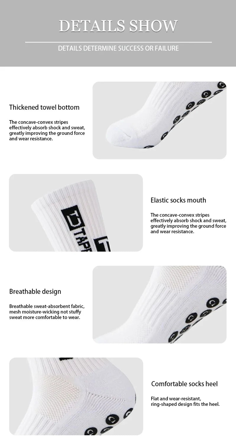 Anti-Slip Football Socks High Quality Soft Breathable Thickened Sports Socks Running Cycling Hiking Men Women Soccer Socks