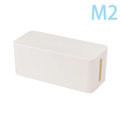 Cable Storage Box Power Board Wire Management Socket Strip Wire Case Dust Charger Socket Organizer Network Bin Charger