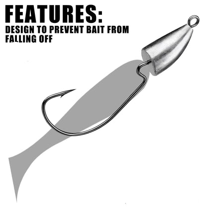 Jighead Fishhooks 10Pcs/lot 5g 7g 10g Worm Fishing Hook Soft Lure Jig Head Hooks Artificial Bait Fishing Tackle Pike Fish.