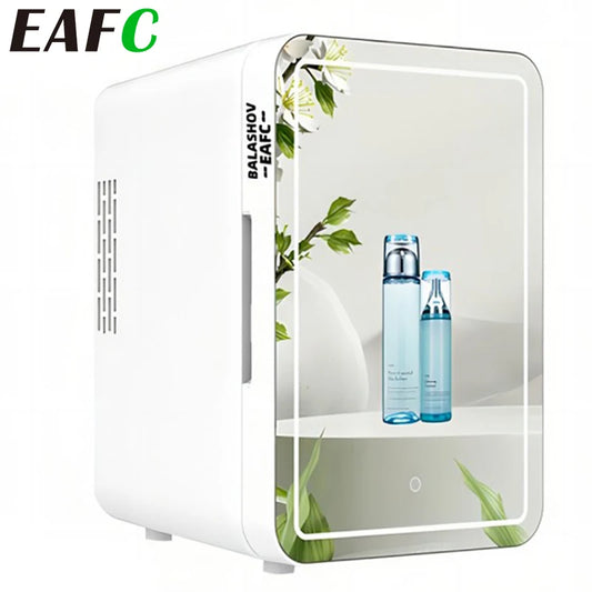 EAFC 4L Mini Fridge Car Home Mini Refrigerator Dual Core Freeze Heating Food Fruit Storage Fridge Cooler for Home Travel Camping