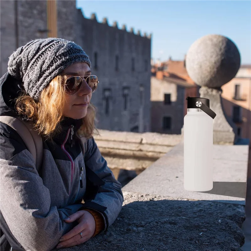 Flip Coffee Lids for Hydro Flask Wide Mouth Bottle 12 16 18 20 32 40 64 Oz,Flexible Handle Lid Replacement