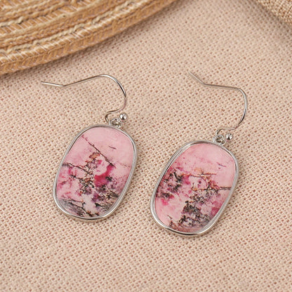 Bohemian earrings with pink gemstones are used as wedding or holiday gifts