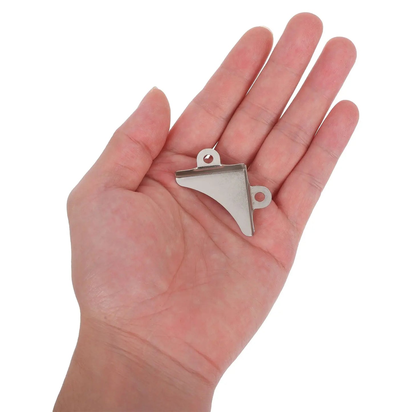 Metal Corner Protectors Durable Iron Triangular Design Protective Guards Silver For Boxes Wood Cases Furniture Hardware