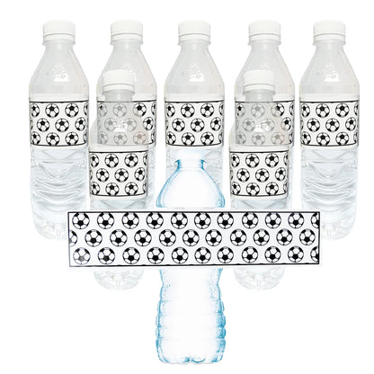 10/20/30Pcs Sports Soccer Water Bottle Labels Personalized Kids Party Stickers Birthday Party Decoration For Kids