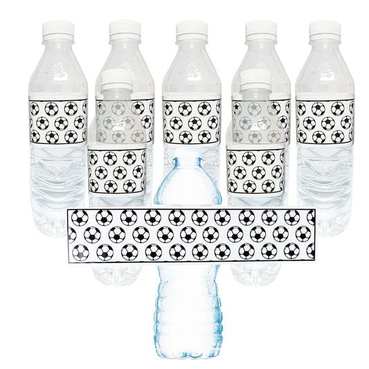 10/20/30Pcs Sports Soccer Water Bottle Labels Personalized Kids Party Stickers Birthday Party Decoration For Kids