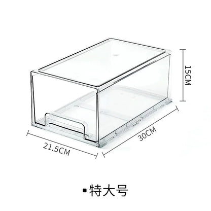 Kitchen Refrigerator Storage Box Fruit Vegatable Meat Fish Food Drawer Organizer Fresh-keeping Stackable Bin Stackable Container