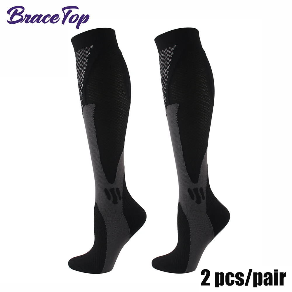 BraceTop 1 Pair Sports Stockings Compression Golf Sport Socks Medical Nursing Stockings Prevent Varicose Veins Socks Rugby Socks