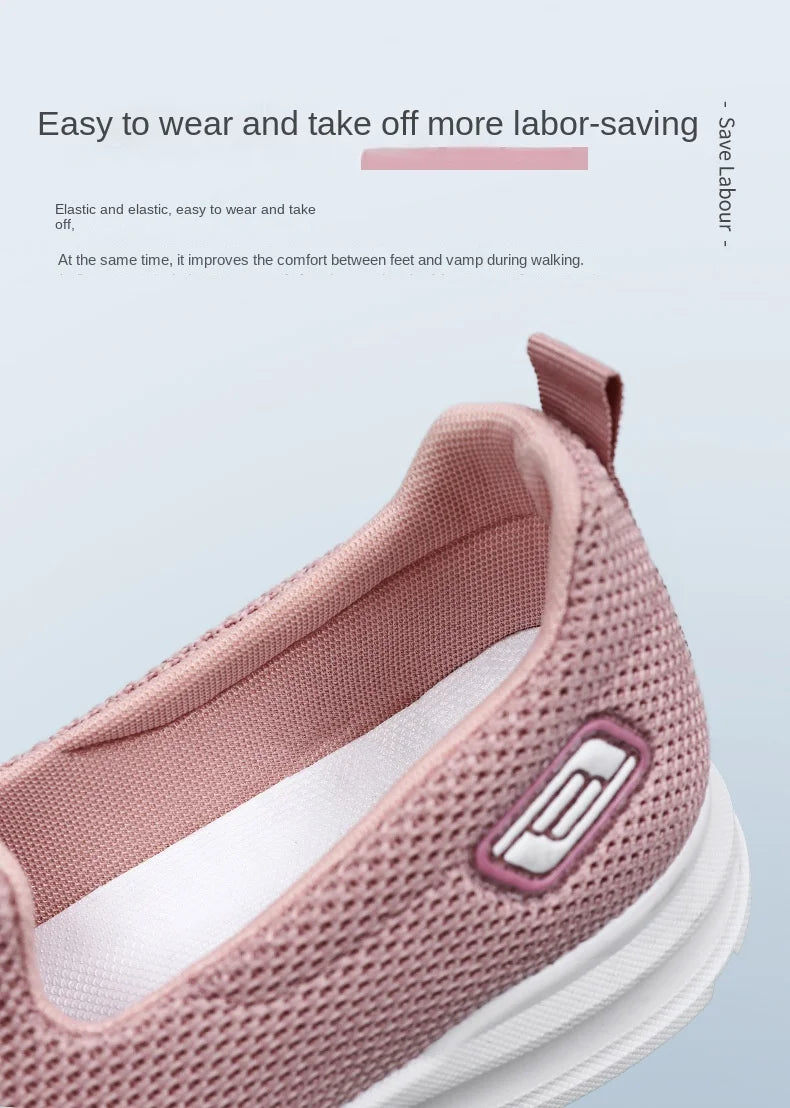 Women Vulcanized Shoes High Quality Sneakers Slip on Flats Men Loafers Breathable Mesh Walking Sneakers Women Sneakers