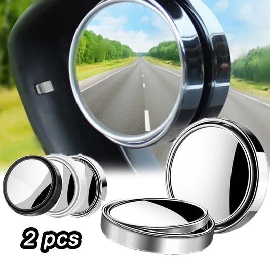 Car Blind Spot Mirror Side View Mirrors 360 Degree Wide Angle Adjustable Round Convex Mirror Driving Safety Auto Accessories