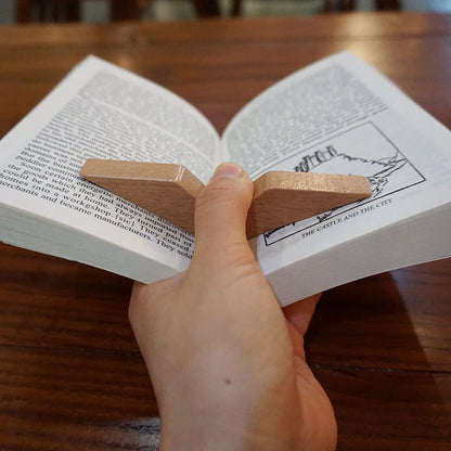 Creative Handmade Thumb Book Page Holder Book Expander Thumb Bookmark Wood Page Spreader Book Support Office Worker Reading Book
