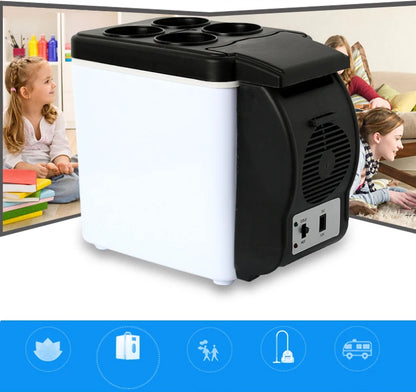 Portable 6L Car Refrigerator Mini Fridge Cold And Warm Box Mini Fresh-Keeping Incubator 12V High-Capacity Low Energy Consumption