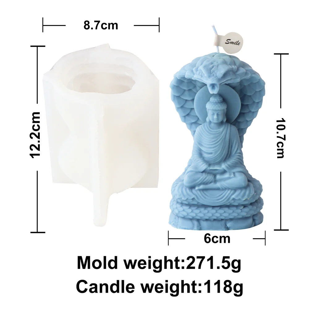 Buddha Silicone Candle Mold Church Buddha Incense Candle Plaster Decoration Mold Diy Church Candle making Supplies