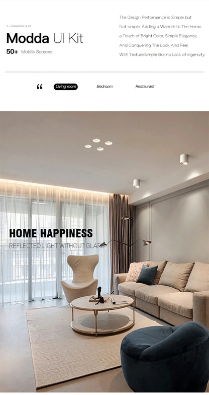 Led Spotlights Foldable Downlight Wall Spot Led Lamp Focos Ceiling Lamp Surface Mounted Indoor Lighting for Living Room Kitchen