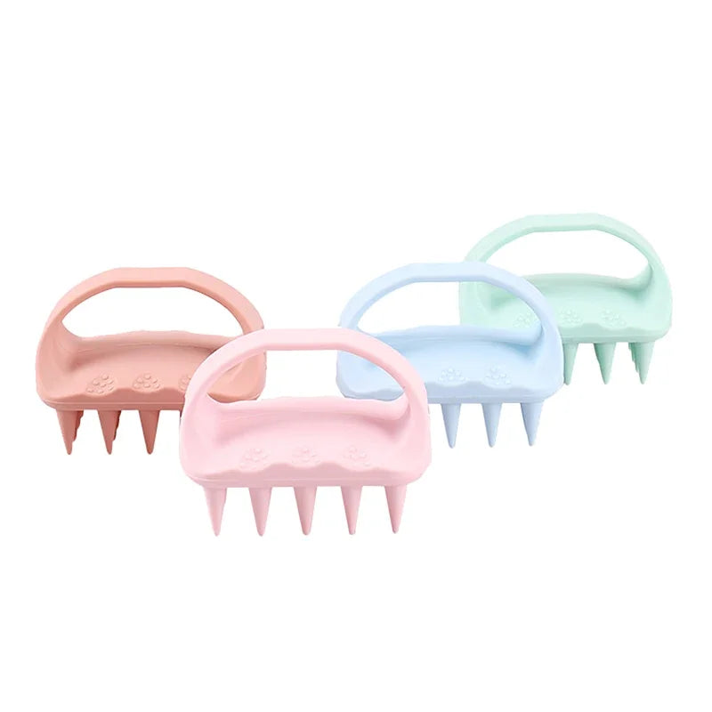 Scalp Scrubber Shampoo Brush Massager Clean Scalp Comb With Handle Hair Washing Brush Scalp Exfoliator Brush Head Scrubber Tools