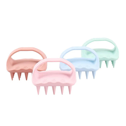 Scalp Scrubber Shampoo Brush Massager Clean Scalp Comb With Handle Hair Washing Brush Scalp Exfoliator Brush Head Scrubber Tools
