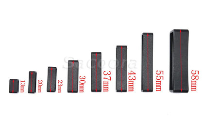 10pcs/pack Plastic Belt Loop Keeper Square Loop Leather Belt Buckle Harness Backpack Straps Black