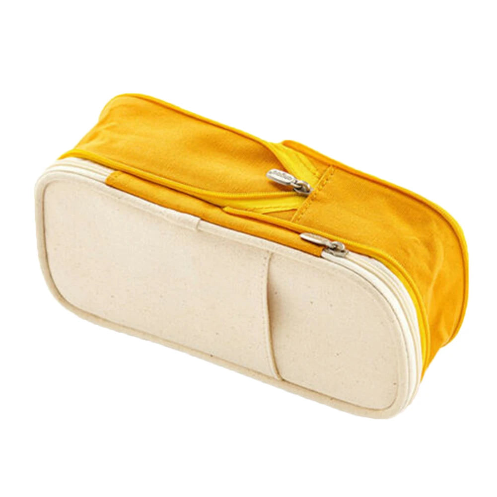 School Supplies Pencil Bag Portable Simple Aesthetic Pencil Organiser Back To School Present Simple Style Zipper Cute Stationery