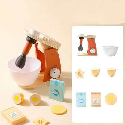 Blender Simulation Wooden Coffee Machine Montessori Interactive Kitchen Pretend Play Toy Early Learning Exquisite