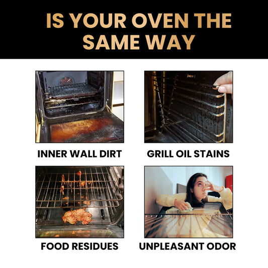 Oven and Grill Cleaner Spray Decontamination Deodorization Oil Removal Dirt Oil Stains Food Residues Eliminating Odors Cleaner