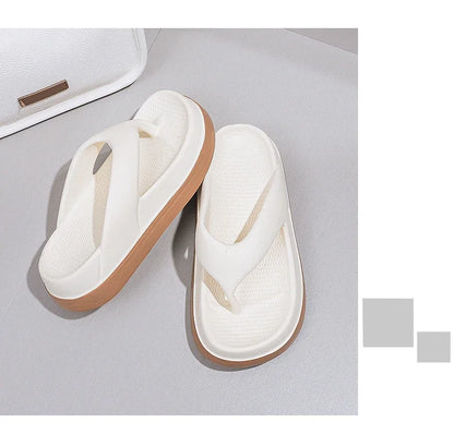 Platform Flip Flops for Women, Outdoor Beach Sandals 2025 Popular Design Non-slip Slippers Comfortable, Soft And Thick Sole