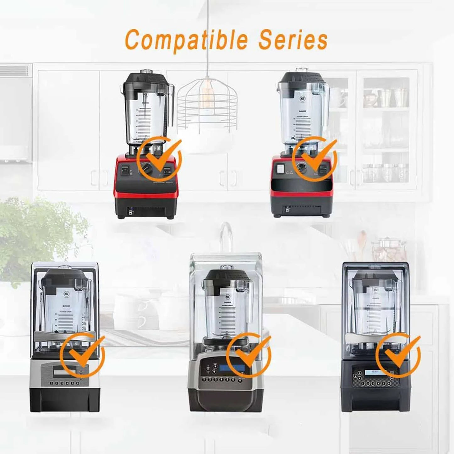 48oz Blender Pitcher PC Blender Container with Stainless Steel Blades Assembly for Touch and Go Blender