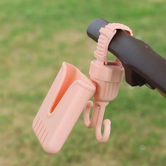 2 in 1 Baby Stroller Hooks Rotatable Creative Stroller Phone Holder Stable Detachable Bicycle Hanging Double Hook Universal