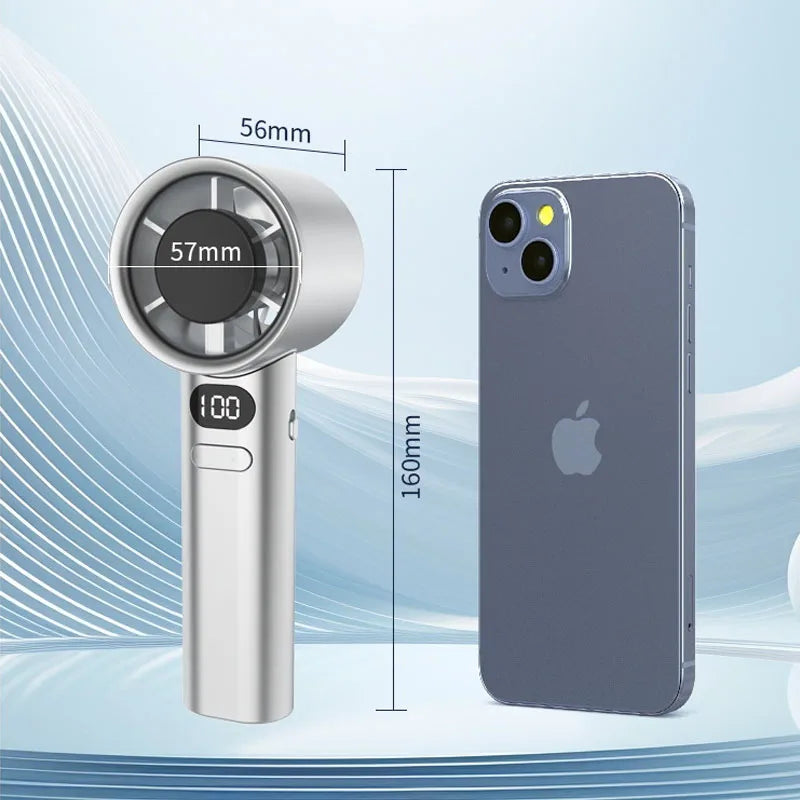 Handheld Fan Portable Small Fan USB Rechargeable Battery Fan Cooling USB Hand Fan Personal Highspeed Fans