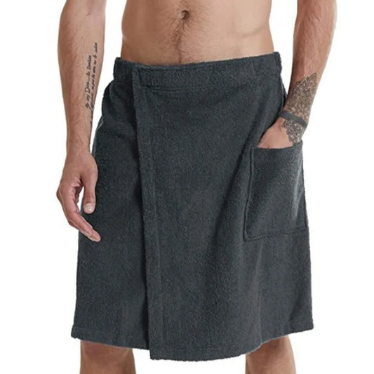 Bath Towels Beach Towels Men's Wearable Bath Towels Bathroom Shower Room Bathrobes with Pockets