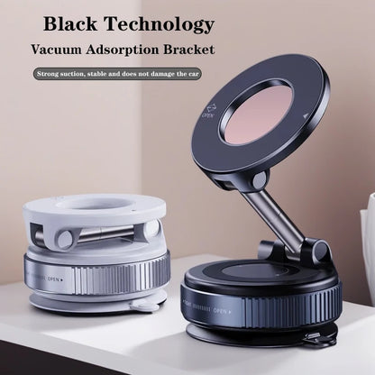 Magnetic Car Mount, Foldable, Strong Suction, Suitable for Phones, iPhone 16, 15, 12, 13, 14, Live Streaming