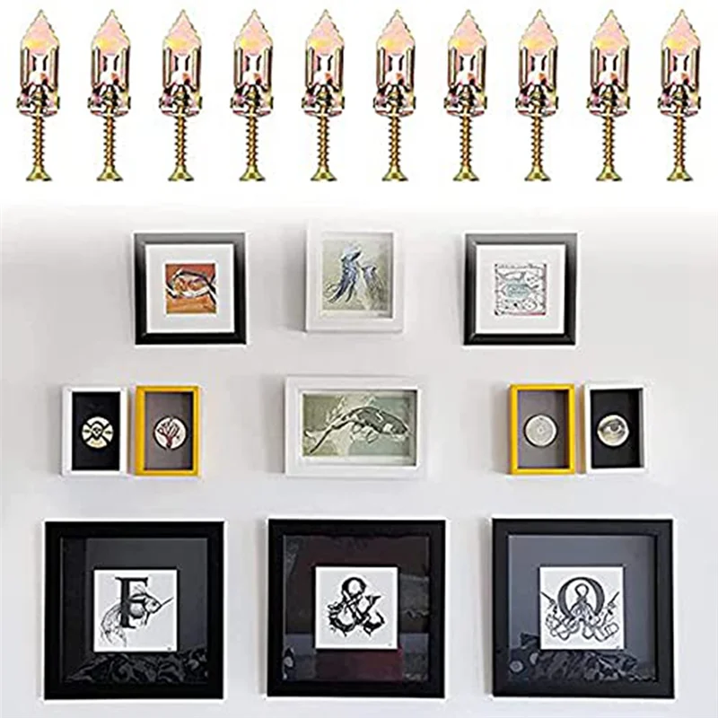 Drywall Self-Drilling Anchors With Screws, Hollow-Wall Anchor Kit With Screws, Suitable For Wall Insulation Board, Shelf-Best Se