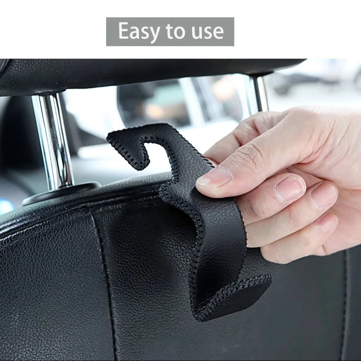 2pcs Anti-Scratch Hooks for Purses and Bags, Car Seat Hanger Coat Rack Vehicle Storage Hook