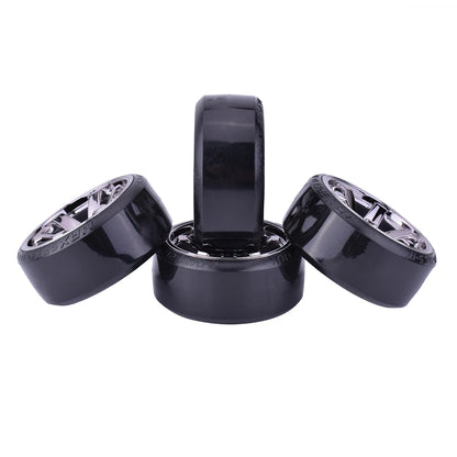 4Pcs AUSTAR Drift Car Tire Wheel Rim Hard Wheel Tyre for 1/10 Traxxas HSP Tamiya HPI Kyosho On-road Drifting RC Car Vehicle Part
